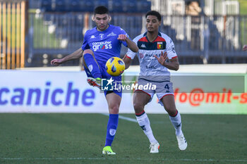 2024-02-03 - Nicolo Cambiaghi (Empoli) hampered by Koni De Winter (Genoa) - EMPOLI FC VS GENOA CFC - ITALIAN SERIE A - SOCCER