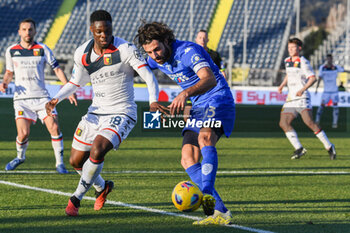 2024-02-03 - Sebastiano Luperto (Empoli) fights for the ball against Caleb Ekuban (Genoa) - EMPOLI FC VS GENOA CFC - ITALIAN SERIE A - SOCCER