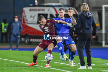 2024-04-06 - Alessandro Buongiorno (Torino) fights for the ball against Alberto Cerri (Empoli) - EMPOLI FC VS TORINO FC - ITALIAN SERIE A - SOCCER