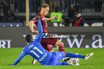 2024-04-06 - Mergim Vojvoda (Torino) is fouled by Emmanuel Gyasi (Empoli) - EMPOLI FC VS TORINO FC - ITALIAN SERIE A - SOCCER
