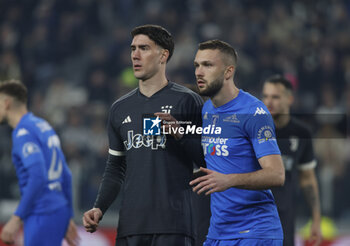 2024-01-27 - Dusan Vlahovic of Juventus and Sebastian Walukiewicz of Empoli Fc during the Italian Serie A, football match between Juvetus Fc and Empoli Fc, on 27 January 2024 at Allianz Stadium, Turin, Italy. Photo Nderim Kaceli
 - JUVENTUS FC VS EMPOLI FC - ITALIAN SERIE A - SOCCER