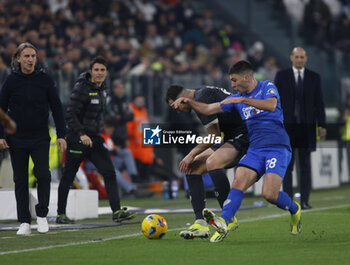 2024-01-27 - Nicolo Cambiaghi of Empoli Fc and Federico Gatti of Juventus during the Italian Serie A, football match between Juvetus Fc and Empoli Fc, on 27 January 2024 at Allianz Stadium, Turin, Italy. Photo Nderim Kaceli
 - JUVENTUS FC VS EMPOLI FC - ITALIAN SERIE A - SOCCER