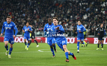 2024-01-27 - Tommaso Baldanzi of Empoli Fc celebrating after a goal during the Italian Serie A, football match between Juvetus Fc and Empoli Fc, on 27 January 2024 at Allianz Stadium, Turin, Italy. Photo Nderim Kaceli
 - JUVENTUS FC VS EMPOLI FC - ITALIAN SERIE A - SOCCER