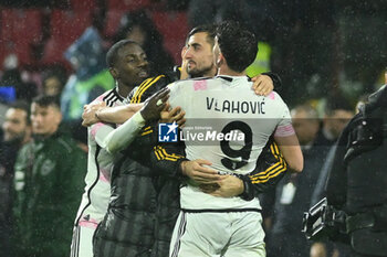 2024-01-07 - Dusan Vlahovic of Juventus FC celebrate with teammates during Serie A between US Salernitana 1919 vs Juventus FC at Arechi Stadium - US SALERNITANA VS JUVENTUS FC - ITALIAN SERIE A - SOCCER
