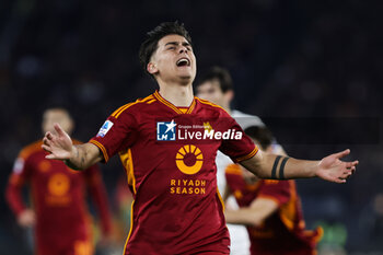 2024-01-07 - Paulo Dybala of Roma reacts during the Italian championship Serie A football match between AS Roma and Atalanta BC on January 7, 2024 at Stadio Olimpico in Rome, Italy - FOOTBALL - ITALIAN CHAMP - ROMA V ATALANTA - ITALIAN SERIE A - SOCCER