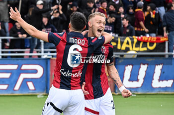 2024-02-11 - Jens Odgaard (Bologna FC) and Nikola Moro (Bologna Fc) celebrating a goal - BOLOGNA FC VS US LECCE - ITALIAN SERIE A - SOCCER
