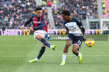 2024-02-11 - Dan Ndoye (Bologna Fc) shooting on goal - BOLOGNA FC VS US LECCE - ITALIAN SERIE A - SOCCER