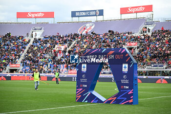 2024-04-01 - Keep racism out Serie A banner at Bologna Fc stadium Renato Dall'Ara - BOLOGNA FC VS US SALERNITANA - ITALIAN SERIE A - SOCCER