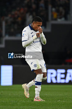 2024-01-20 - Michael Folorunsho of Hellas Verona F.C. celebrates after scoring 2-1 during the 21th day of the Serie A Championship between A.S. Roma vs Hellas Verona F.C., 20 January, 2024 at the Olympic Stadium in Rome, Italy. - AS ROMA VS HELLAS VERONA FC - ITALIAN SERIE A - SOCCER