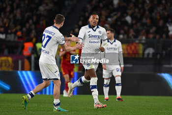 2024-01-20 - Michael Folorunsho of Hellas Verona F.C. celebrates after scoring 2-1 during the 21th day of the Serie A Championship between A.S. Roma vs Hellas Verona F.C., 20 January, 2024 at the Olympic Stadium in Rome, Italy. - AS ROMA VS HELLAS VERONA FC - ITALIAN SERIE A - SOCCER