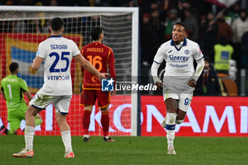 2024-01-20 - Michael Folorunsho of Hellas Verona F.C. celebrates after scoring 2-1 during the 21th day of the Serie A Championship between A.S. Roma vs Hellas Verona F.C., 20 January, 2024 at the Olympic Stadium in Rome, Italy. - AS ROMA VS HELLAS VERONA FC - ITALIAN SERIE A - SOCCER