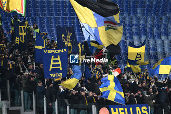 2024-01-20 - Supporters of Hellas Verona F.C. during the 21th day of the Serie A Championship between A.S. Roma vs Hellas Verona F.C., 20 January, 2024 at the Olympic Stadium in Rome, Italy. - AS ROMA VS HELLAS VERONA FC - ITALIAN SERIE A - SOCCER