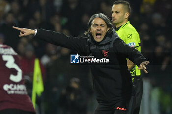 2024-01-29 - Filippo Inzaghi Coach of US Salernitana 1919 gestures during Serie A between US Salernitana 1919 vs AS Roma at Arechi Stadium - US SALERNITANA VS AS ROMA - ITALIAN SERIE A - SOCCER