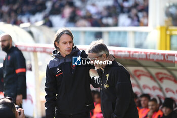 2024-02-04 - Filippo Inzaghi manager of Us Salernitana and Ivan Juric manager of Torino Fc during the match between Torino Fc and Us Salernitana as part of Italian Serie A, football match at Stadio Olimpico Grande Torino, Turin. Photo Nderim Kaceli. - TORINO FC VS US SALERNITANA - ITALIAN SERIE A - SOCCER