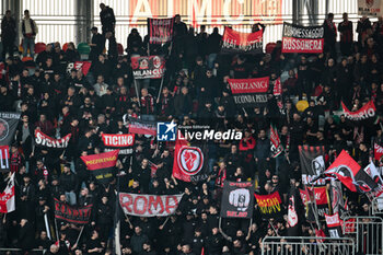 2024-02-03 - Supporters of A.C. Milan during the 23th day of the Serie A Championship between Frosinone Calcio vs A.C. Milan, 3 February 2024 at the Benito Stirpe Stadium, Frosinone, Italy. - FROSINONE CALCIO VS AC MILAN - ITALIAN SERIE A - SOCCER