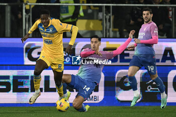 2024-02-03 - Demba Seck of Frosinone Calcio and Tijjani Reijnders of A.C. Milan during the 23th day of the Serie A Championship between Frosinone Calcio vs A.C. Milan, 3 February 2024 at the Benito Stirpe Stadium, Frosinone, Italy. - FROSINONE CALCIO VS AC MILAN - ITALIAN SERIE A - SOCCER