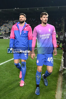2024-02-03 - Olivier Giroud and Matteo Gabbia A.C. Milan during the 23th day of the Serie A Championship between Frosinone Calcio vs A.C. Milan, 3 February 2024 at the Benito Stirpe Stadium, Frosinone, Italy. - FROSINONE CALCIO VS AC MILAN - ITALIAN SERIE A - SOCCER