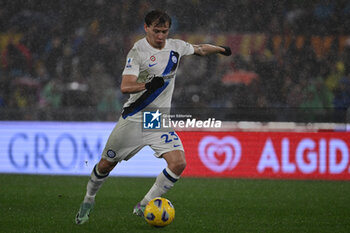 2024-02-10 - Nicolo Barella of F.C. Inter during the 24th day of the Serie A Championship between A.S. Roma vs F.C. Inter, 10 February, 2024 at the Olympic Stadium in Rome, Italy. - AS ROMA VS INTER - FC INTERNAZIONALE - ITALIAN SERIE A - SOCCER