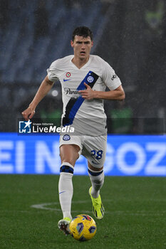 2024-02-10 - Benjamin Pavard of F.C. Inter during the 24th day of the Serie A Championship between A.S. Roma vs F.C. Inter, 10 February, 2024 at the Olympic Stadium in Rome, Italy. - AS ROMA VS INTER - FC INTERNAZIONALE - ITALIAN SERIE A - SOCCER