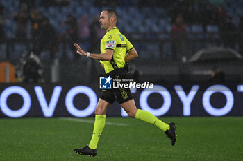 2024-02-10 - Referee Marco Guida during the 24th day of the Serie A Championship between A.S. Roma vs F.C. Inter, 10 February, 2024 at the Olympic Stadium in Rome, Italy. - AS ROMA VS INTER - FC INTERNAZIONALE - ITALIAN SERIE A - SOCCER