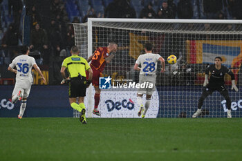 2024-02-10 - Gianluca Mancini of A.S. Roma score 1-1 during the 24th day of the Serie A Championship between A.S. Roma vs F.C. Inter, 10 February, 2024 at the Olympic Stadium in Rome, Italy. - AS ROMA VS INTER - FC INTERNAZIONALE - ITALIAN SERIE A - SOCCER