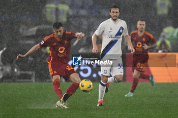 2024-02-10 - Stephan El Shaarawy of A.S. Roma and Matteo Darmian of F.C. Inter during the 24th day of the Serie A Championship between A.S. Roma vs F.C. Inter, 10 February, 2024 at the Olympic Stadium in Rome, Italy. - AS ROMA VS INTER - FC INTERNAZIONALE - ITALIAN SERIE A - SOCCER