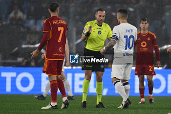 2024-02-10 - Referee Marco Guida during the 24th day of the Serie A Championship between A.S. Roma vs F.C. Inter, 10 February, 2024 at the Olympic Stadium in Rome, Italy. - AS ROMA VS INTER - FC INTERNAZIONALE - ITALIAN SERIE A - SOCCER