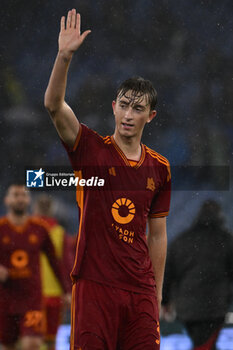 2024-02-10 - Dean Huijsen of A.S. Roma during the 24th day of the Serie A Championship between A.S. Roma vs F.C. Inter, 10 February, 2024 at the Olympic Stadium in Rome, Italy. - AS ROMA VS INTER - FC INTERNAZIONALE - ITALIAN SERIE A - SOCCER
