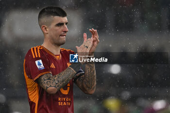 2024-02-10 - Gianluca Mancini of A.S. Roma during the 24th day of the Serie A Championship between A.S. Roma vs F.C. Inter, 10 February, 2024 at the Olympic Stadium in Rome, Italy. - AS ROMA VS INTER - FC INTERNAZIONALE - ITALIAN SERIE A - SOCCER