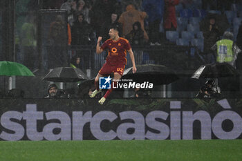 2024-02-10 - Stephan El Shaarawy of A.S. Roma celebrates after scoring 2-1 during the 24th day of the Serie A Championship between A.S. Roma vs F.C. Inter, 10 February, 2024 at the Olympic Stadium in Rome, Italy. - AS ROMA VS INTER - FC INTERNAZIONALE - ITALIAN SERIE A - SOCCER