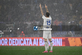 2024-02-10 - Francesco Acerbi of F.C. Inter during the 24th day of the Serie A Championship between A.S. Roma vs F.C. Inter, 10 February, 2024 at the Olympic Stadium in Rome, Italy. - AS ROMA VS INTER - FC INTERNAZIONALE - ITALIAN SERIE A - SOCCER