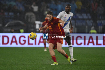 2024-02-10 - Dean Huijsen of A.S. Roma and Marcus Thuram of F.C. Inter during the 24th day of the Serie A Championship between A.S. Roma vs F.C. Inter, 10 February, 2024 at the Olympic Stadium in Rome, Italy. - AS ROMA VS INTER - FC INTERNAZIONALE - ITALIAN SERIE A - SOCCER