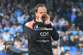 2024-02-17 - Alberto Gilardino coack of Genoa CFC gestures during Serie A Match between SSC Napoli vs Genoa CFC at Diego Armando Maradona Stadium - SSC NAPOLI VS GENOA CFC - ITALIAN SERIE A - SOCCER