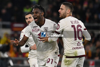 2024-02-26 - Duvan Zapata of Torino F.C. celebrates after scoring the gol of 1-1 during the 26th day of the Serie A Championship between A.S. Roma vs Torino F.C., 26 February, 2024 at the Olympic Stadium in Rome, Italy. - AS ROMA VS TORINO FC - ITALIAN SERIE A - SOCCER