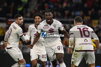 2024-02-26 - Duvan Zapata of Torino F.C. celebrates after scoring the gol of 1-1 during the 26th day of the Serie A Championship between A.S. Roma vs Torino F.C., 26 February, 2024 at the Olympic Stadium in Rome, Italy. - AS ROMA VS TORINO FC - ITALIAN SERIE A - SOCCER