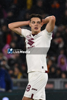 2024-02-26 - Samuele Ricci of Torino F.C. during the 26th day of the Serie A Championship between A.S. Roma vs Torino F.C., 26 February, 2024 at the Olympic Stadium in Rome, Italy. - AS ROMA VS TORINO FC - ITALIAN SERIE A - SOCCER
