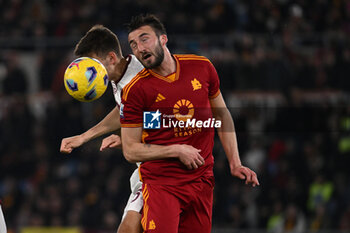 2024-02-26 - Gvidas Gineitis of Torino F.C. and Bryan Cristante of A.S. Roma during the 26th day of the Serie A Championship between A.S. Roma vs Torino F.C., 26 February, 2024 at the Olympic Stadium in Rome, Italy. - AS ROMA VS TORINO FC - ITALIAN SERIE A - SOCCER