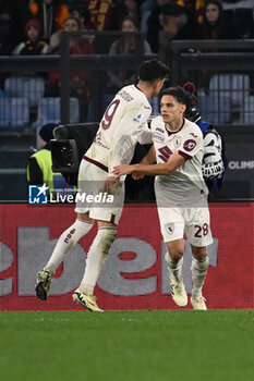 2024-02-26 - Samuele Ricci of Torino F.C. celebrates after scoring the gol of 3-2 during the 26th day of the Serie A Championship between A.S. Roma vs Torino F.C., 26 February, 2024 at the Olympic Stadium in Rome, Italy. - AS ROMA VS TORINO FC - ITALIAN SERIE A - SOCCER
