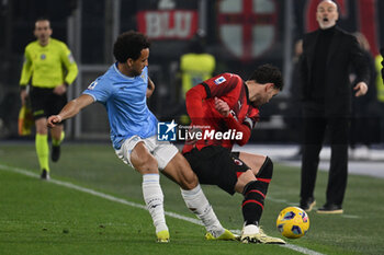 2024-03-01 - Felipe Anderson of S.S. Lazio and Theo Hernandez of A.C. Milan during the 27th day of the Serie A Championship between S.S. Lazio vs A.C. Milan, 1 March 2024 at the Olympic Stadium in Rome. - SS LAZIO VS AC MILAN - ITALIAN SERIE A - SOCCER