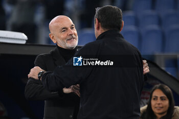 01/03/2024 - Stefano Pioli of A.C. Milan and Maurizio Sarri of S.S. Lazio during the 27th day of the Serie A Championship between S.S. Lazio vs A.C. Milan, 1 March 2024 at the Olympic Stadium in Rome. - SS LAZIO VS AC MILAN - SERIE A - CALCIO
