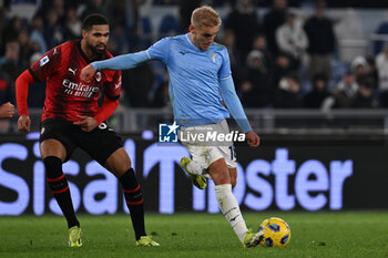 01/03/2024 - Ruben Loftus-Cheek of A.C. Milan and Gustav Isaksen of S.S. Lazio during the 27th day of the Serie A Championship between S.S. Lazio vs A.C. Milan, 1 March 2024 at the Olympic Stadium in Rome. - SS LAZIO VS AC MILAN - SERIE A - CALCIO
