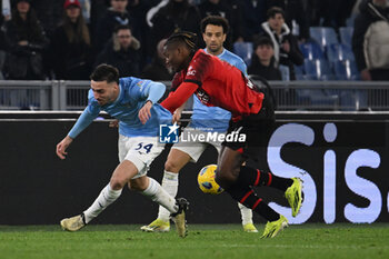 01/03/2024 - Mario Gila of S.S. Lazio and Rafael Leao of A.C. Milan during the 27th day of the Serie A Championship between S.S. Lazio vs A.C. Milan, 1 March 2024 at the Olympic Stadium in Rome. - SS LAZIO VS AC MILAN - SERIE A - CALCIO