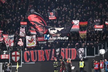 01/03/2024 - Supporters of A.C. Milan during the 27th day of the Serie A Championship between S.S. Lazio vs A.C. Milan, 1 March 2024 at the Olympic Stadium in Rome. - SS LAZIO VS AC MILAN - SERIE A - CALCIO