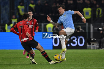 01/03/2024 - Yacine Adli of A.C. Milan and Luca Pellegrini of S.S. Lazio during the 27th day of the Serie A Championship between S.S. Lazio vs A.C. Milan, 1 March 2024 at the Olympic Stadium in Rome. - SS LAZIO VS AC MILAN - SERIE A - CALCIO