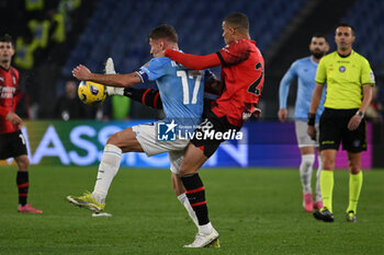 2024-03-01 - Ciro Immobile of S.S. Lazio and Malick Thiaw of A.C. Milan during the 27th day of the Serie A Championship between S.S. Lazio vs A.C. Milan, 1 March 2024 at the Olympic Stadium in Rome. - SS LAZIO VS AC MILAN - ITALIAN SERIE A - SOCCER