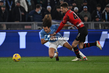 01/03/2024 - Matteo Guendouzi of S.S. Lazio and Matteo Gabbia A.C. Milan during the 27th day of the Serie A Championship between S.S. Lazio vs A.C. Milan, 1 March 2024 at the Olympic Stadium in Rome. - SS LAZIO VS AC MILAN - SERIE A - CALCIO