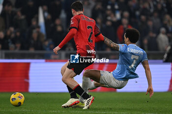 01/03/2024 - Davide Calabria of A.C. Milan and Felipe Anderson of S.S. Lazio during the 27th day of the Serie A Championship between S.S. Lazio vs A.C. Milan, 1 March 2024 at the Olympic Stadium in Rome. - SS LAZIO VS AC MILAN - SERIE A - CALCIO