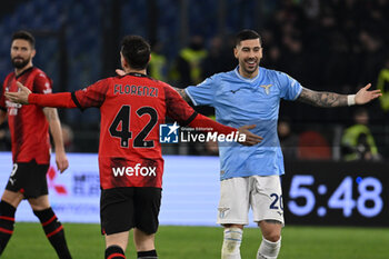 2024-03-01 - Alessandro Florenzi of A.C. Milan and Mattia Zaccagni of S.S. Lazio during the 27th day of the Serie A Championship between S.S. Lazio vs A.C. Milan, 1 March 2024 at the Olympic Stadium in Rome. - SS LAZIO VS AC MILAN - ITALIAN SERIE A - SOCCER