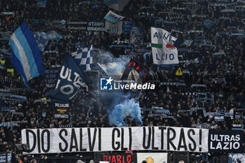 01/03/2024 - Supporters of S.S. Lazio during the 27th day of the Serie A Championship between S.S. Lazio vs A.C. Milan, 1 March 2024 at the Olympic Stadium in Rome. - SS LAZIO VS AC MILAN - SERIE A - CALCIO