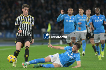 2024-03-03 - Dusan Vlahovic of Juventus FC competes for the ball with Dusan Vlahovic of Juventus FC during the Serie A Match between SSC Napoli vs Juventus FC at Diego Armando Maradona Stadium - SSC NAPOLI VS JUVENTUS FC - ITALIAN SERIE A - SOCCER
